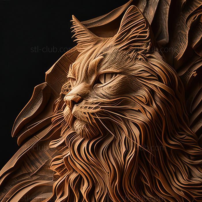 3D model st Maine Coon cat (STL)